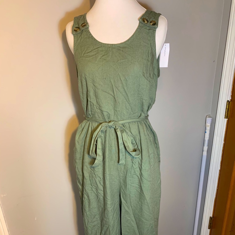 NWT Wide leg olive green jumpsuit